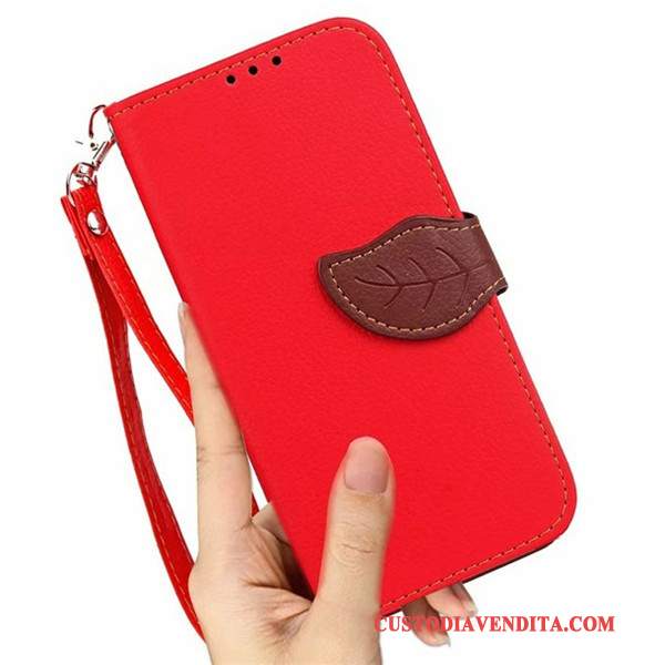 Custodia Samsung Galaxy J5 2017 Pelle Rosso Supporto, Cover Samsung Galaxy J5 2017 Portafoglio