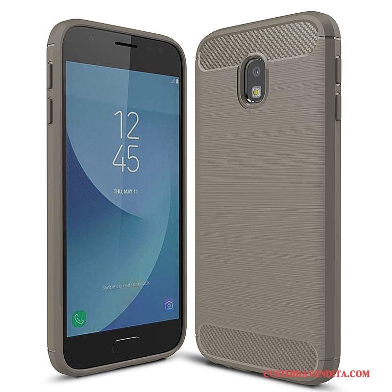 Custodia Samsung Galaxy J5 2017 Silicone Grigio, Cover Samsung Galaxy J5 2017 Protezione