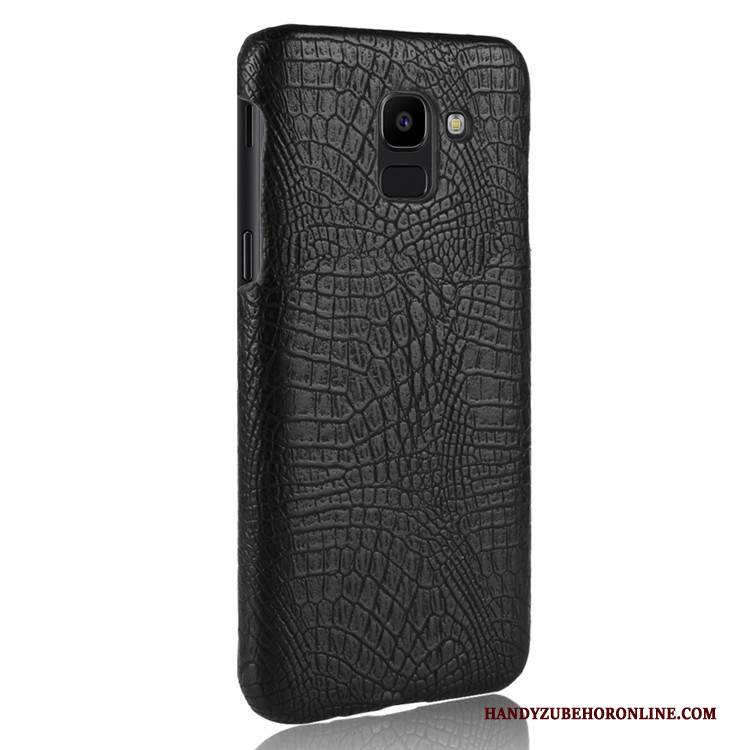 Custodia Samsung Galaxy J6 Pelle Anti-caduta Modello Coccodrillo, Cover Samsung Galaxy J6 Protezione Difficiletelefono