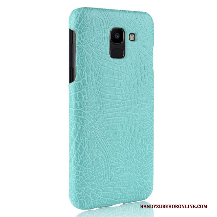 Custodia Samsung Galaxy J6 Pelle Anti-caduta Modello Coccodrillo, Cover Samsung Galaxy J6 Protezione Difficiletelefono