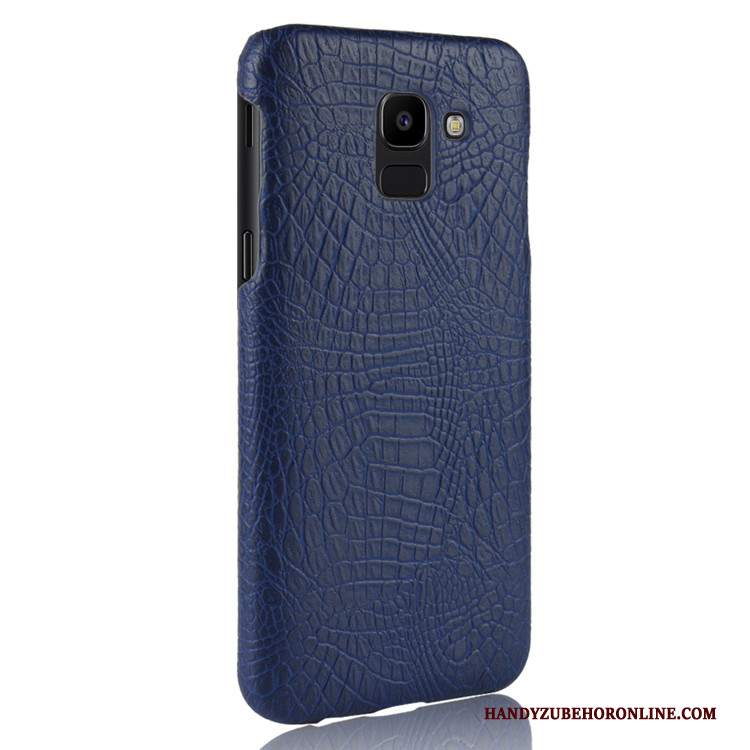 Custodia Samsung Galaxy J6 Pelle Anti-caduta Modello Coccodrillo, Cover Samsung Galaxy J6 Protezione Difficiletelefono