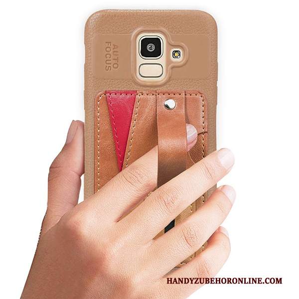 Custodia Samsung Galaxy J6 Pelle Modello Supporto, Cover Samsung Galaxy J6 Protezione Anti-cadutatelefono