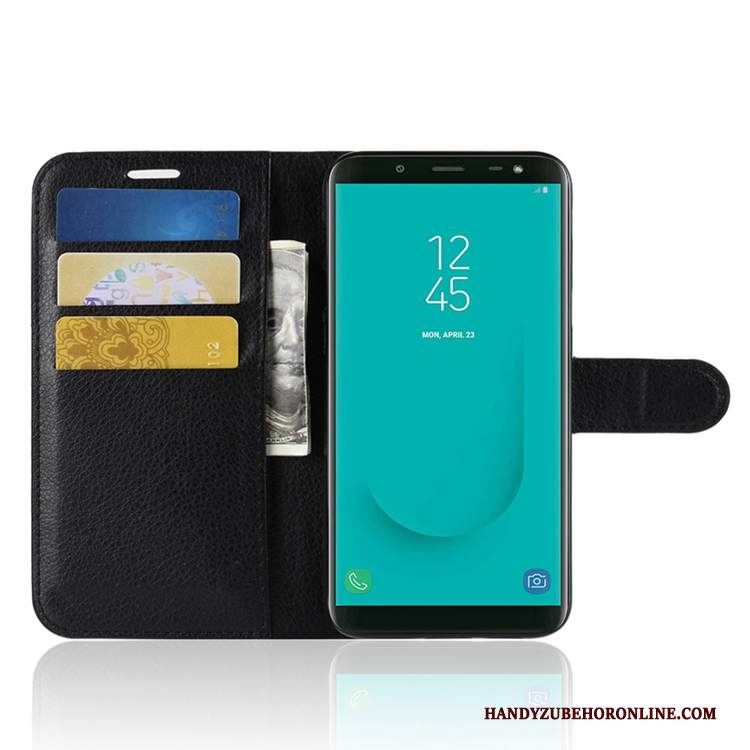 Custodia Samsung Galaxy J6 Pelle Tutto Incluso Blu, Cover Samsung Galaxy J6 Protezione Telefono Carta