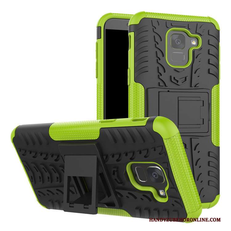 Custodia Samsung Galaxy J6 Protezione Verde Supporto, Cover Samsung Galaxy J6 Tutto Inclusotelefono