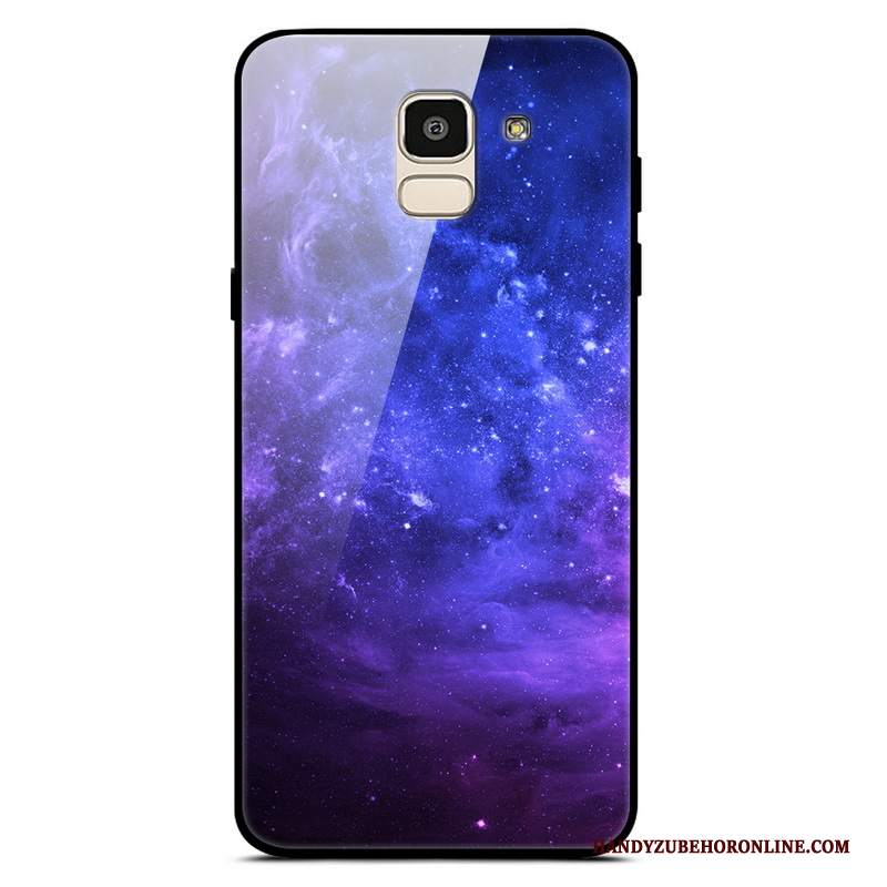 Custodia Samsung Galaxy J6 Semplici Tendenza, Cover Samsung Galaxy J6 Porpora Vetro