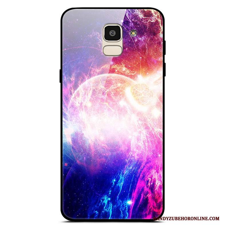 Custodia Samsung Galaxy J6 Semplici Tendenza, Cover Samsung Galaxy J6 Porpora Vetro