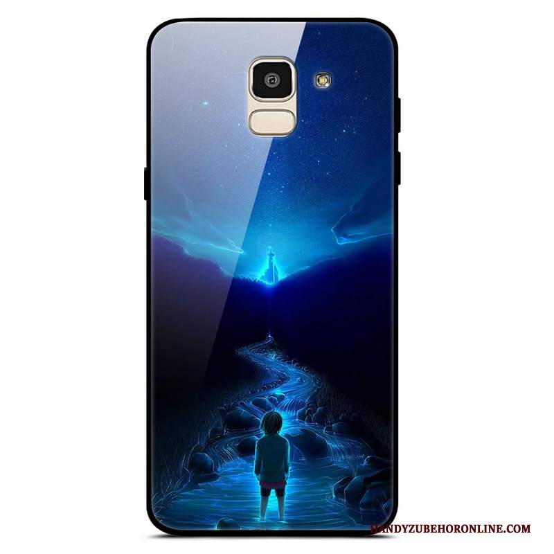 Custodia Samsung Galaxy J6 Semplici Tendenza, Cover Samsung Galaxy J6 Porpora Vetro