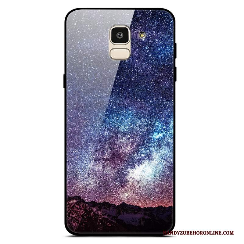 Custodia Samsung Galaxy J6 Semplici Tendenza, Cover Samsung Galaxy J6 Porpora Vetro