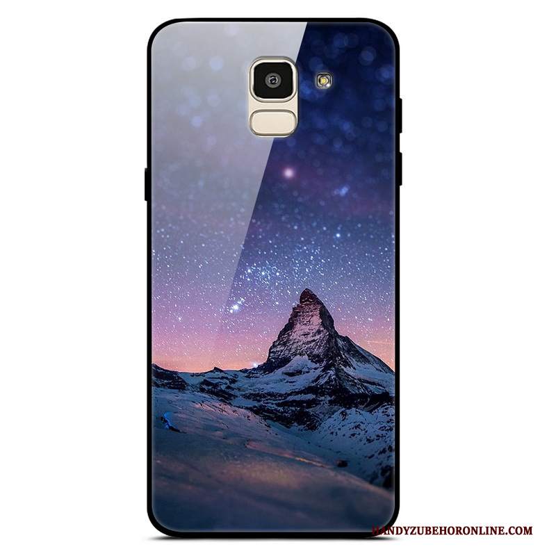 Custodia Samsung Galaxy J6 Semplici Tendenza, Cover Samsung Galaxy J6 Porpora Vetro