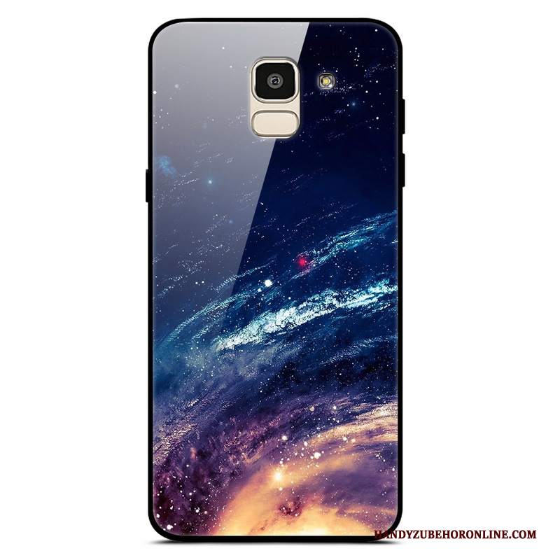 Custodia Samsung Galaxy J6 Semplici Tendenza, Cover Samsung Galaxy J6 Porpora Vetro