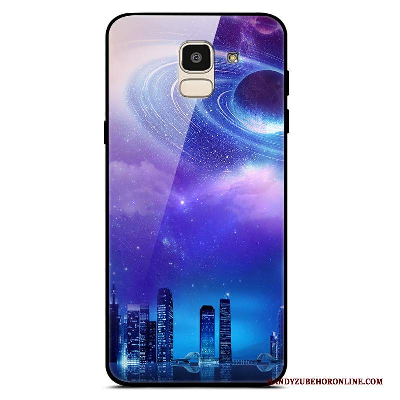 Custodia Samsung Galaxy J6 Semplici Tendenza, Cover Samsung Galaxy J6 Porpora Vetro