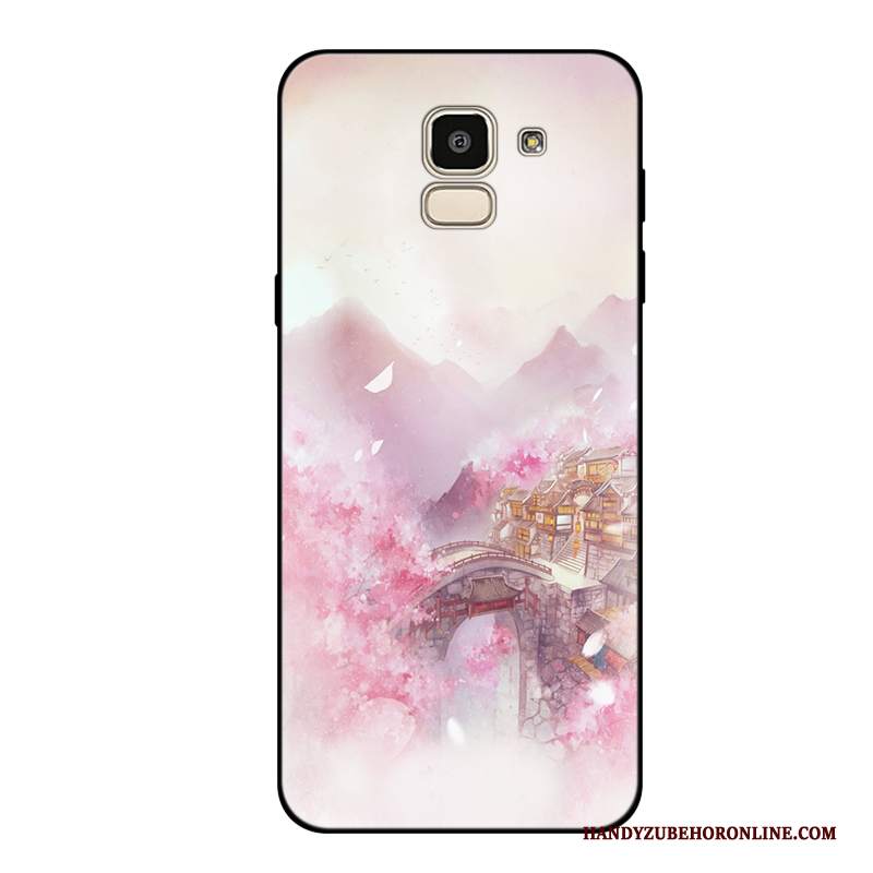 Custodia Samsung Galaxy J6 Silicone Tutto Incluso Anti-caduta, Cover Samsung Galaxy J6 Morbido Fresco