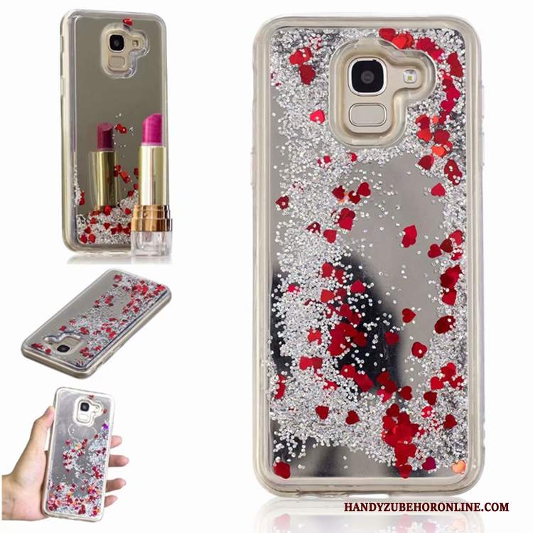 Custodia Samsung Galaxy J6 Strass Liquido Tutto Incluso, Cover Samsung Galaxy J6 Telefono Anti-caduta