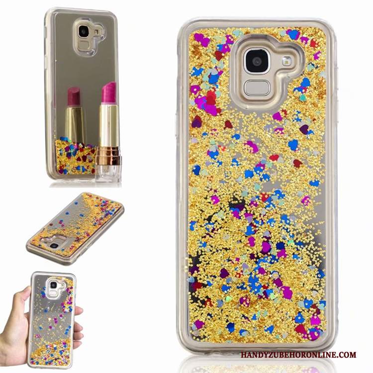 Custodia Samsung Galaxy J6 Strass Liquido Tutto Incluso, Cover Samsung Galaxy J6 Telefono Anti-caduta