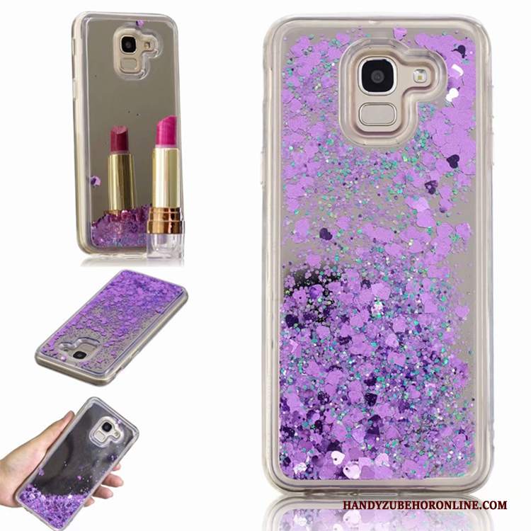 Custodia Samsung Galaxy J6 Strass Liquido Tutto Incluso, Cover Samsung Galaxy J6 Telefono Anti-caduta