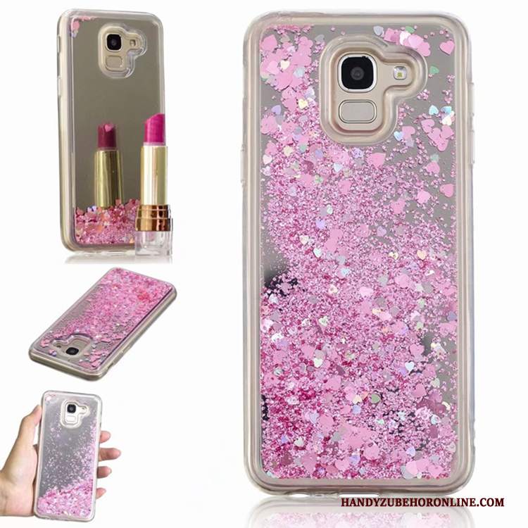 Custodia Samsung Galaxy J6 Strass Liquido Tutto Incluso, Cover Samsung Galaxy J6 Telefono Anti-caduta