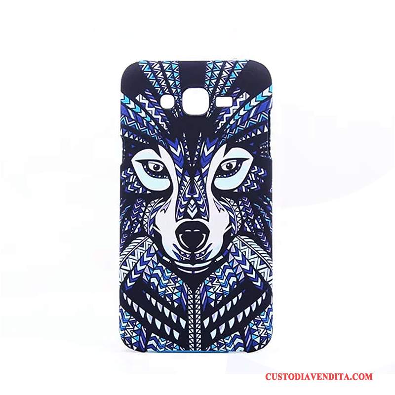 Custodia Samsung Galaxy J7 2015 Cartone Animato Animale Luminoso, Cover Samsung Galaxy J7 2015 Colore Difficile Macchiati