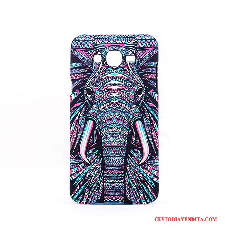 Custodia Samsung Galaxy J7 2015 Cartone Animato Animale Luminoso, Cover Samsung Galaxy J7 2015 Colore Difficile Macchiati