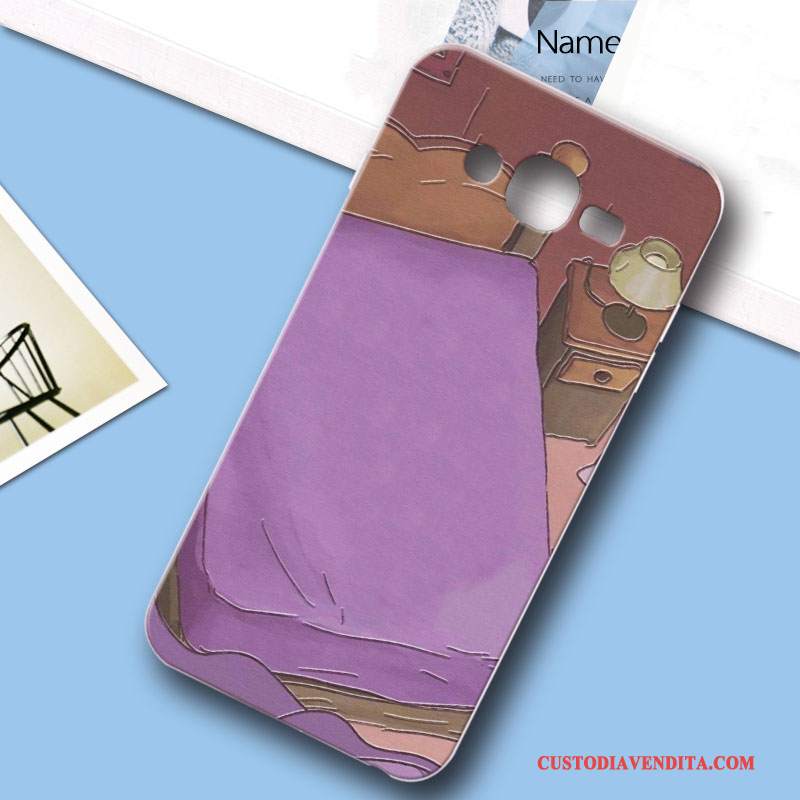 Custodia Samsung Galaxy J7 2015 Cartone Animato Blu Chiaro Di Personalità, Cover Samsung Galaxy J7 2015 Creativo Telefono Difficile