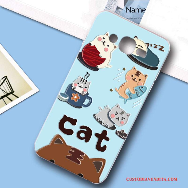 Custodia Samsung Galaxy J7 2015 Cartone Animato Blu Chiaro Di Personalità, Cover Samsung Galaxy J7 2015 Creativo Telefono Difficile