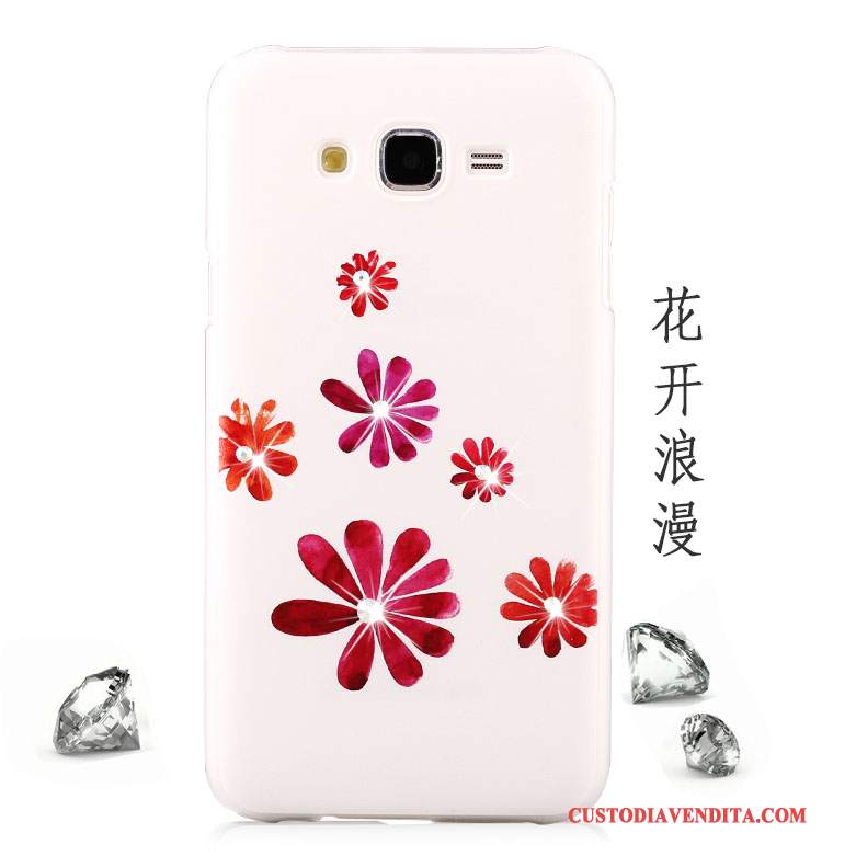 Custodia Samsung Galaxy J7 2015 Colore Macchiati Porpora, Cover Samsung Galaxy J7 2015 Strass Telefono Tendenza