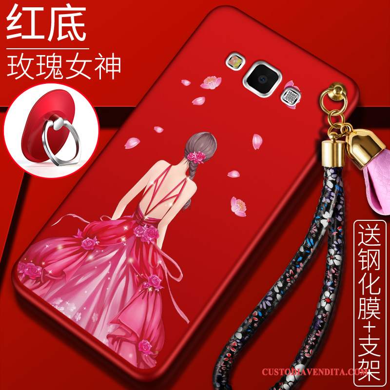 Custodia Samsung Galaxy J7 2015 Creativo Tutto Incluso Rosso, Cover Samsung Galaxy J7 2015 Silicone Tendenzatelefono