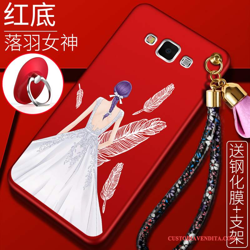 Custodia Samsung Galaxy J7 2015 Creativo Tutto Incluso Rosso, Cover Samsung Galaxy J7 2015 Silicone Tendenzatelefono