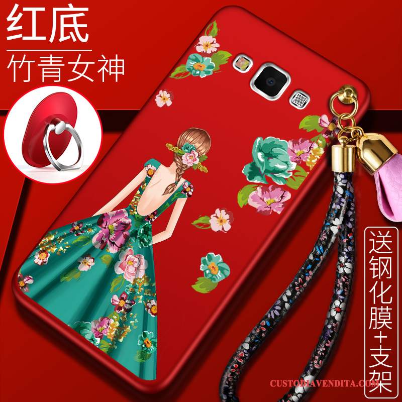 Custodia Samsung Galaxy J7 2015 Creativo Tutto Incluso Rosso, Cover Samsung Galaxy J7 2015 Silicone Tendenzatelefono