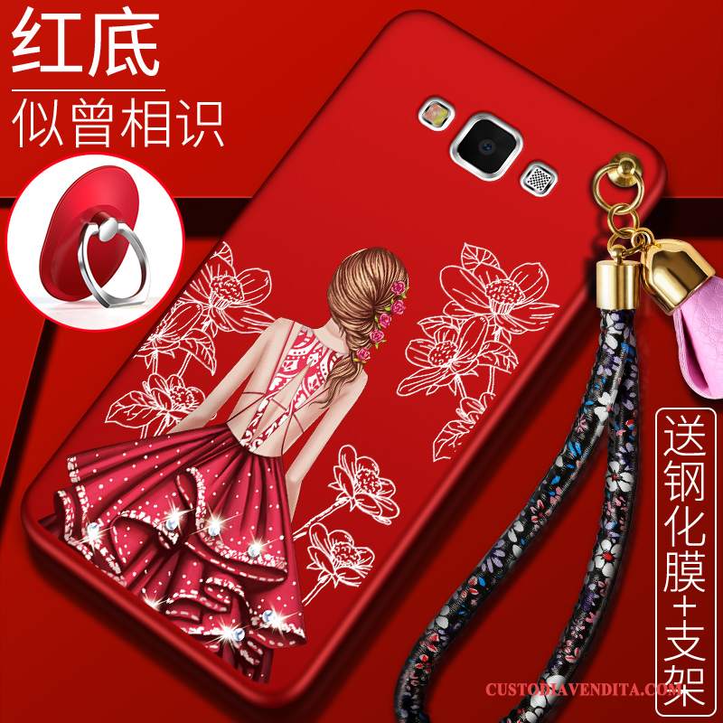 Custodia Samsung Galaxy J7 2015 Creativo Tutto Incluso Rosso, Cover Samsung Galaxy J7 2015 Silicone Tendenzatelefono