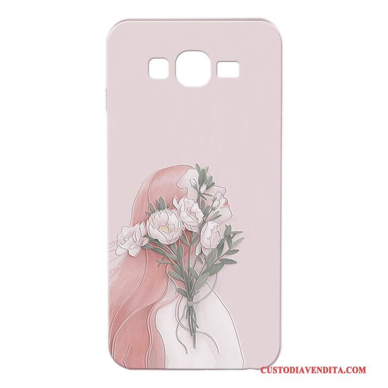 Custodia Samsung Galaxy J7 2015 Silicone Difficile Bianco, Cover Samsung Galaxy J7 2015 Goffratura Telefono Anti-caduta