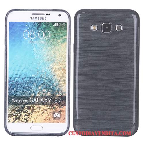 Custodia Samsung Galaxy J7 2015 Silicone Seta Morbido, Cover Samsung Galaxy J7 2015 Protezione Rosatelefono