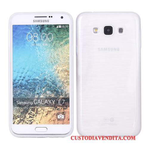 Custodia Samsung Galaxy J7 2015 Silicone Seta Morbido, Cover Samsung Galaxy J7 2015 Protezione Rosatelefono