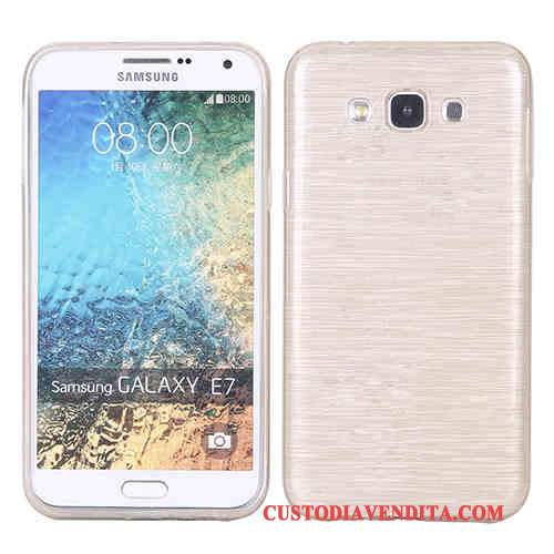 Custodia Samsung Galaxy J7 2015 Silicone Seta Morbido, Cover Samsung Galaxy J7 2015 Protezione Rosatelefono