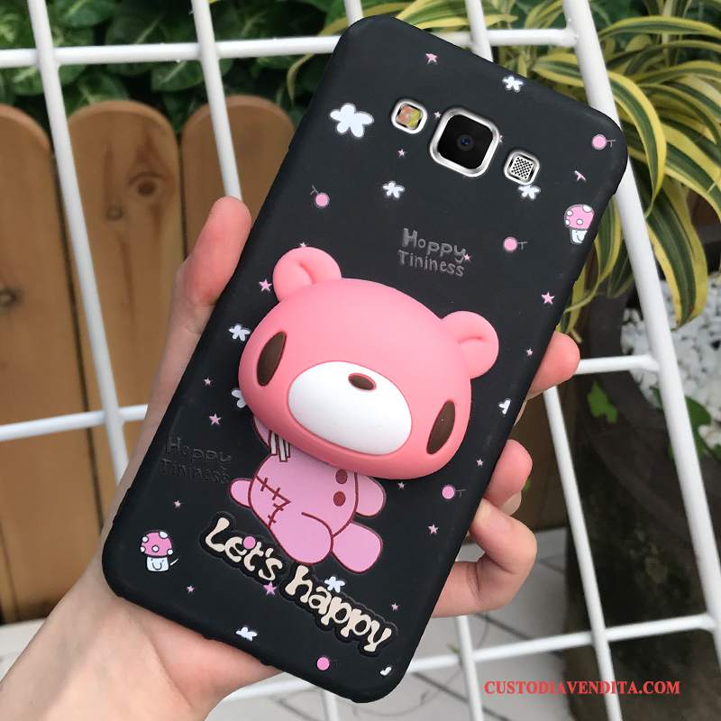 Custodia Samsung Galaxy J7 2015 Silicone Telefono Rosa, Cover Samsung Galaxy J7 2015 Collo Appeso