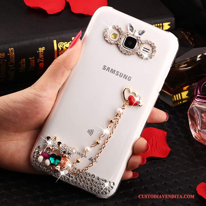 Custodia Samsung Galaxy J7 2015 Strass Telefono Tendenza, Cover Samsung Galaxy J7 2015 Protezione Oro Anti-caduta