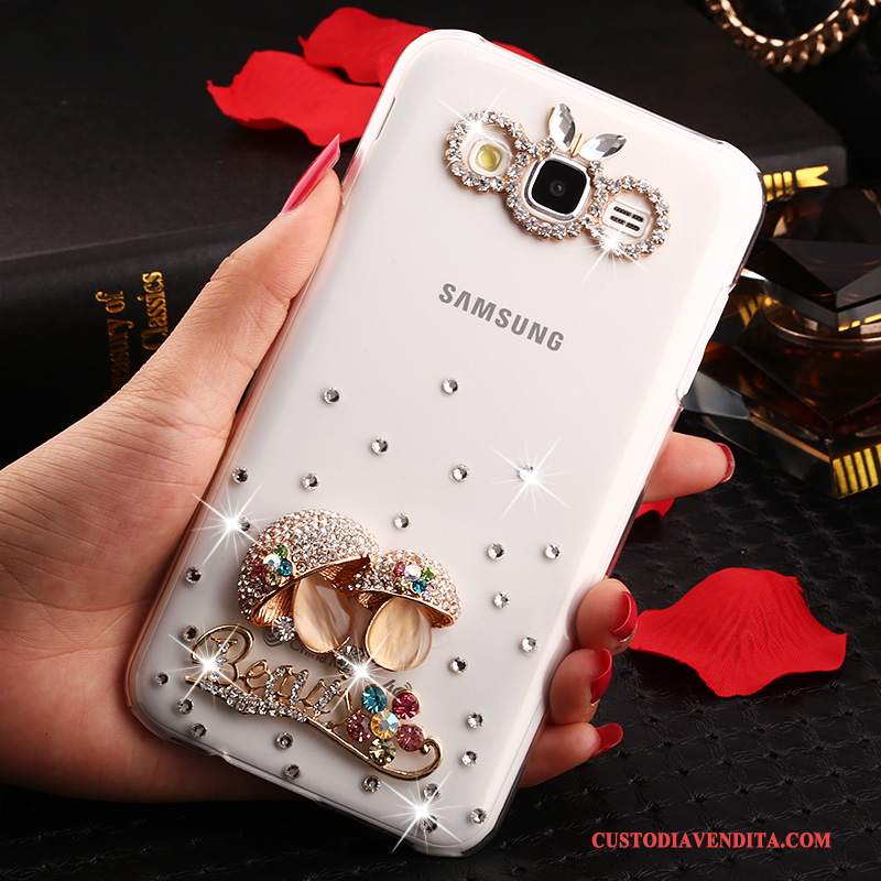 Custodia Samsung Galaxy J7 2015 Strass Telefono Tendenza, Cover Samsung Galaxy J7 2015 Protezione Oro Anti-caduta