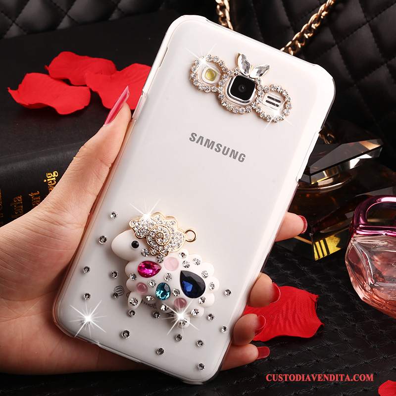 Custodia Samsung Galaxy J7 2015 Strass Telefono Tendenza, Cover Samsung Galaxy J7 2015 Protezione Oro Anti-caduta