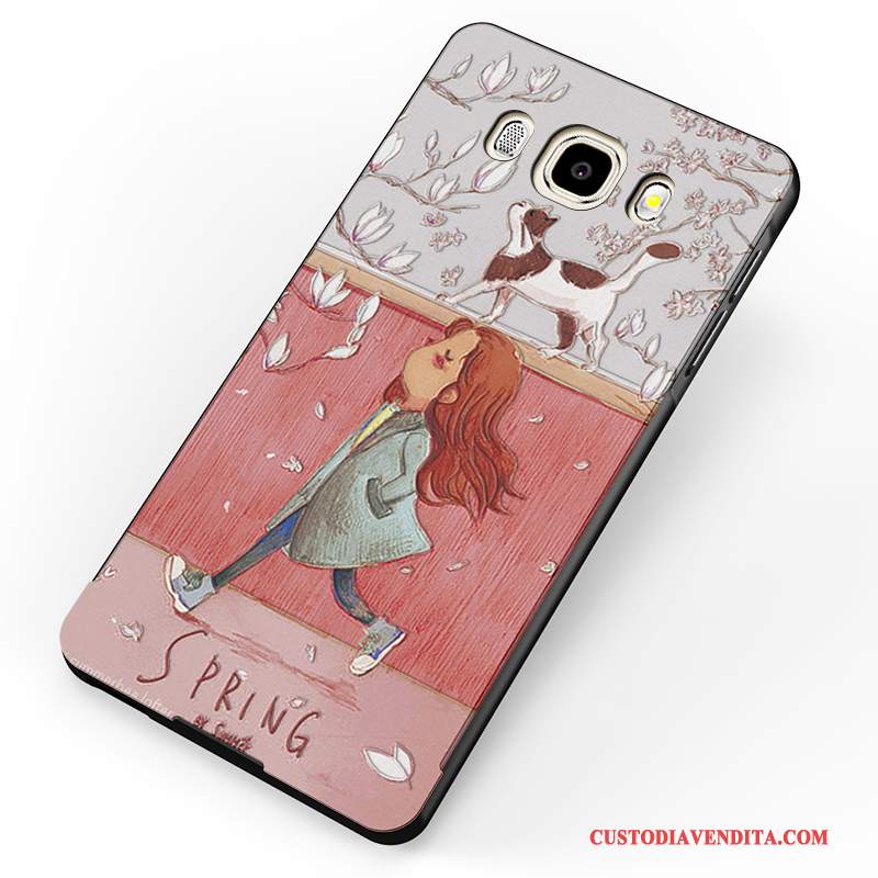 Custodia Samsung Galaxy J7 2016 Cartone Animato Anti-caduta Sottili, Cover Samsung Galaxy J7 2016 Goffratura Metallotelefono