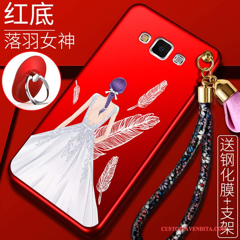 Custodia Samsung Galaxy J7 2016 Creativo Rosso Di Personalità, Cover Samsung Galaxy J7 2016 Silicone Grandetelefono