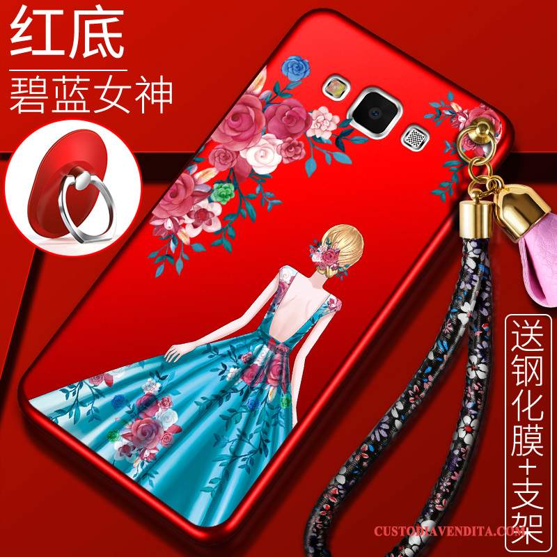 Custodia Samsung Galaxy J7 2016 Creativo Rosso Di Personalità, Cover Samsung Galaxy J7 2016 Silicone Grandetelefono