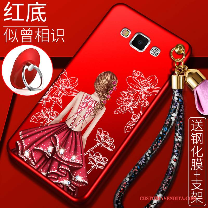 Custodia Samsung Galaxy J7 2016 Creativo Rosso Di Personalità, Cover Samsung Galaxy J7 2016 Silicone Grandetelefono