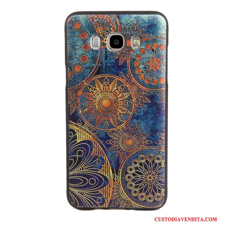 Custodia Samsung Galaxy J7 2016 Goffratura Tempra Pellicola Protettiva, Cover Samsung Galaxy J7 2016 Protezione Telefono