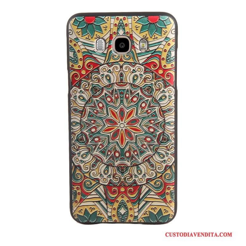 Custodia Samsung Galaxy J7 2016 Goffratura Tempra Pellicola Protettiva, Cover Samsung Galaxy J7 2016 Protezione Telefono