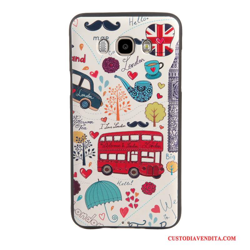 Custodia Samsung Galaxy J7 2016 Goffratura Tempra Pellicola Protettiva, Cover Samsung Galaxy J7 2016 Protezione Telefono