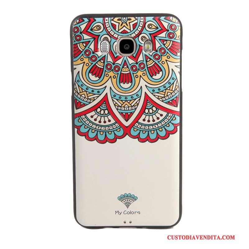 Custodia Samsung Galaxy J7 2016 Goffratura Tempra Pellicola Protettiva, Cover Samsung Galaxy J7 2016 Protezione Telefono