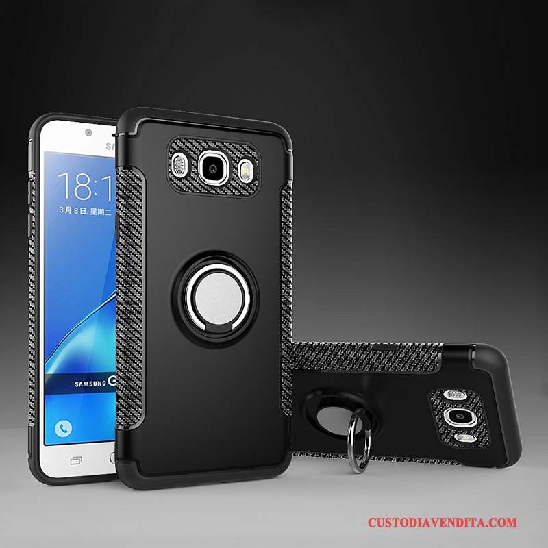 Custodia Samsung Galaxy J7 2016 Pelle Telefono Anti-caduta, Cover Samsung Galaxy J7 2016 Protezione Magnetico Ring