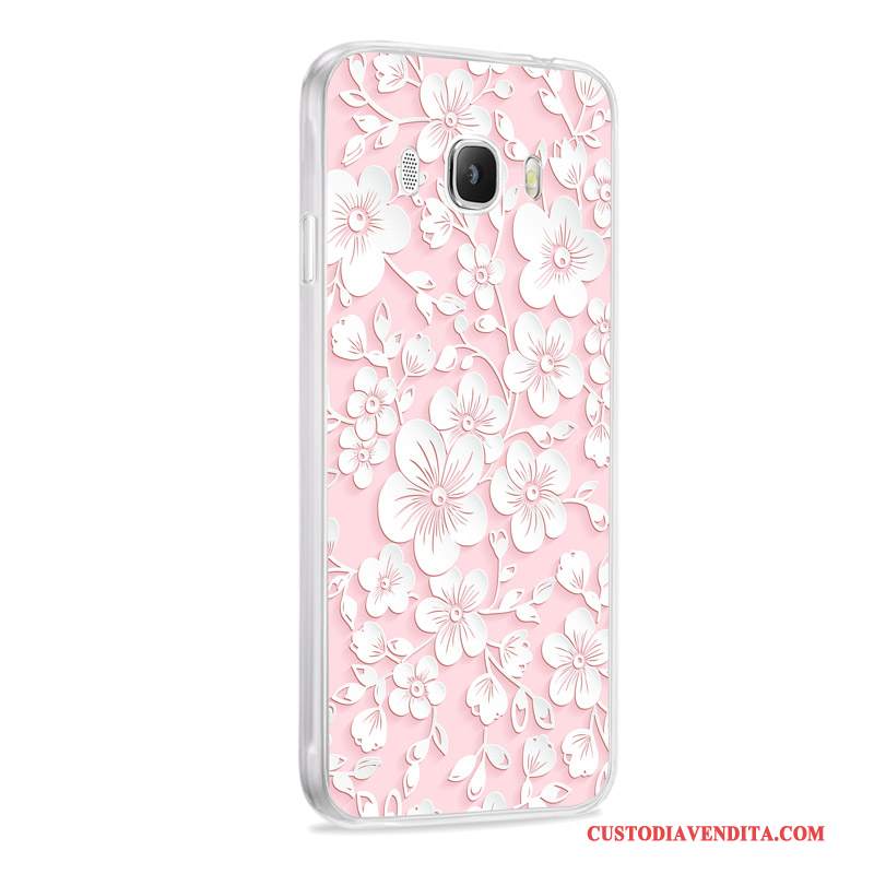 Custodia Samsung Galaxy J7 2016 Silicone Morbido Rosa, Cover Samsung Galaxy J7 2016 Protezione Anti-cadutatelefono