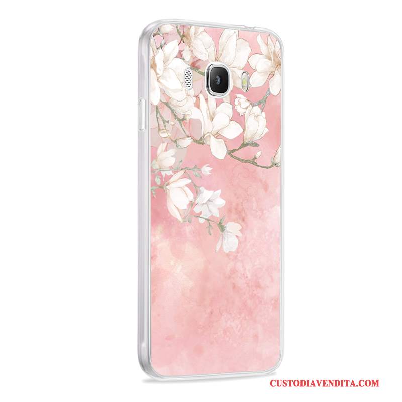 Custodia Samsung Galaxy J7 2016 Silicone Morbido Rosa, Cover Samsung Galaxy J7 2016 Protezione Anti-cadutatelefono