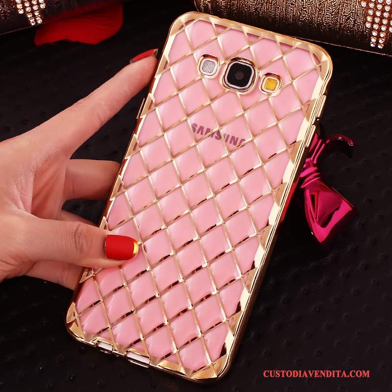 Custodia Samsung Galaxy J7 2016 Strass Con Strass Rosa, Cover Samsung Galaxy J7 2016 Protezione Fibbia Ring