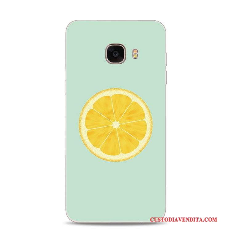 Custodia Samsung Galaxy J7 2017 Goffratura Telefono Morbido, Cover Samsung Galaxy J7 2017 Silicone Supporto Limone